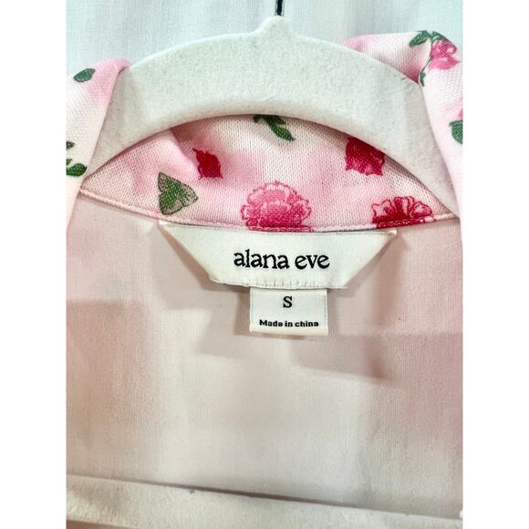 Alana Eve Scarlett Long Sleeve Button Front Mini Dress Garden Rose Women's S - Picture 4 of 6